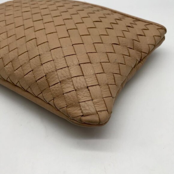Cole Haan Tan Leather Woven Removable Pouch - Picture 6 of 10